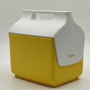 Vintage Igloo Bright Yellow & White Tent-Top Playmate Cooler 1977 Excellent